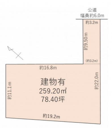 豊田市大林町、土地の間取り画像です
