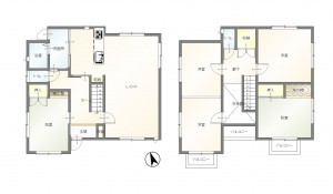 豊田市泉町、中古一戸建ての間取り画像です