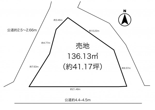 豊田市広川町、土地の間取り画像です
