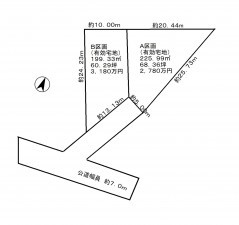 豊田市挙母町、土地の間取り画像です