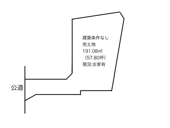 豊田市豊栄町、土地の間取り画像です