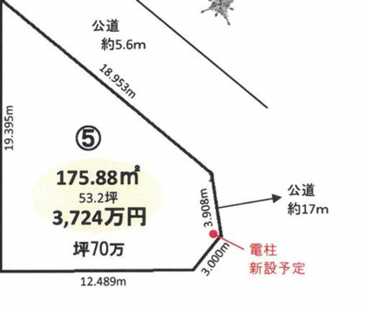 豊田市昭和町、土地の間取り画像です