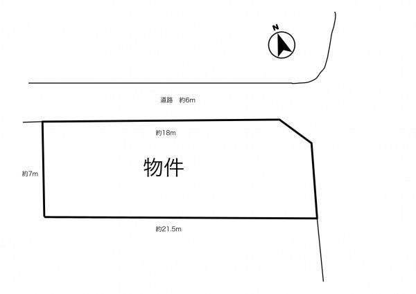 豊田市上郷町、土地の間取り画像です