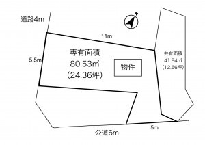 豊田市永覚町、土地の間取り画像です