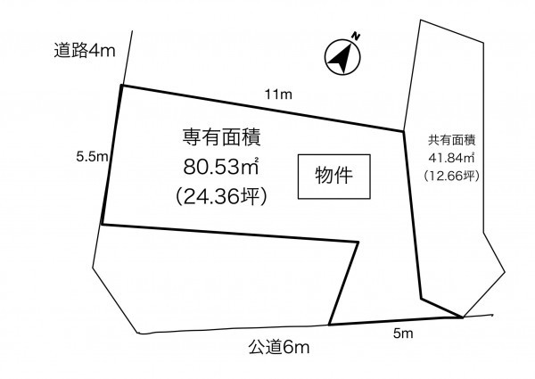 豊田市永覚町、土地の間取り画像です