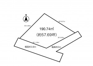 豊田市東山町、土地の間取り画像です