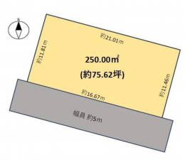 豊田市若林東町、土地の間取り画像です