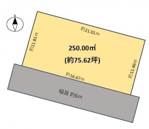 豊田市若林東町、土地の間取り画像です