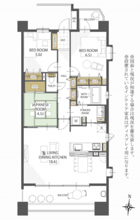 名古屋市天白区、マンションの間取り画像です