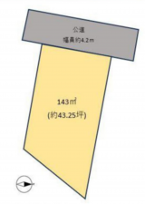 豊田市陣中町、土地の間取り画像です