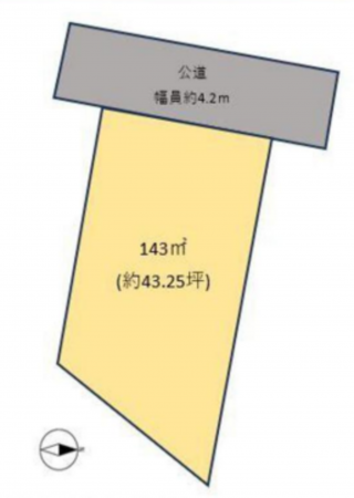 豊田市陣中町、土地の間取り画像です