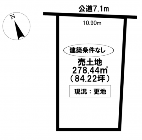 豊田市平戸橋町、土地の間取り画像です