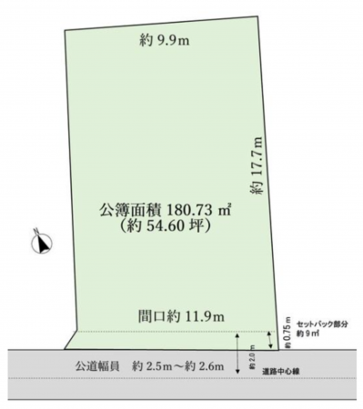 豊田市小坂町、土地の間取り画像です