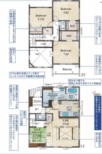 豊田市美里、新築一戸建ての間取り画像です