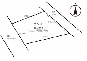 豊田市金谷町、土地の間取り画像です