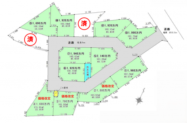 豊田市平戸橋町、土地の間取り画像です