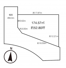 豊田市平戸橋町、土地の間取り画像です