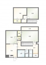 豊田市青木町、中古一戸建ての間取り画像です