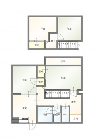 豊田市青木町、中古一戸建ての間取り画像です
