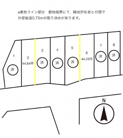 豊田市今町、土地の間取り画像です