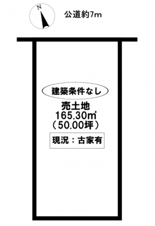 豊田市美里、土地の間取り画像です