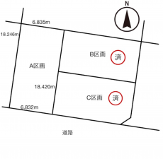 豊田市高上、土地の間取り画像です