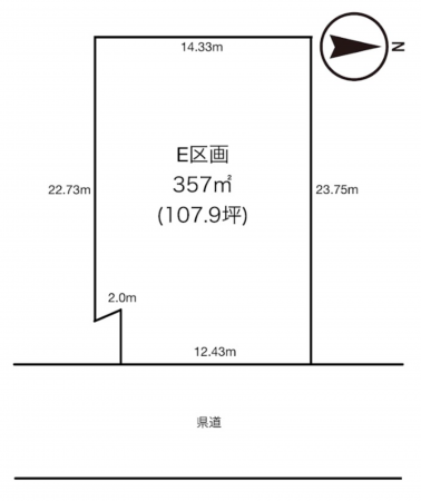 豊田市西広瀬町、土地の間取り画像です