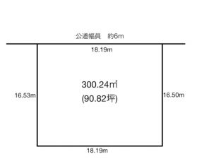 豊田市東広瀬町、土地の間取り画像です