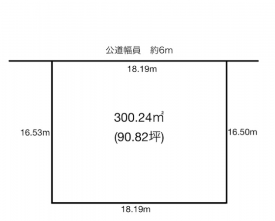 豊田市東広瀬町、土地の間取り画像です
