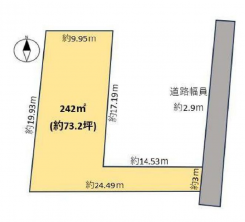 豊田市明和町、土地の間取り画像です
