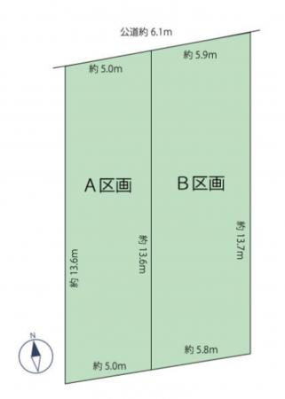 豊田市司町、土地の間取り画像です
