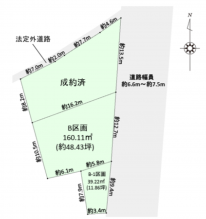 豊田市扶桑町、土地の間取り画像です