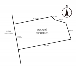 豊田市扶桑町、土地の間取り画像です