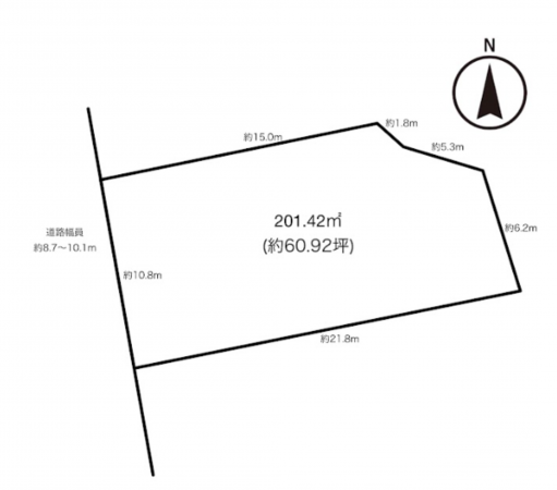 豊田市扶桑町、土地の間取り画像です