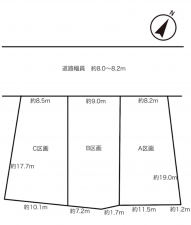 豊田市竜神町、土地の間取り画像です