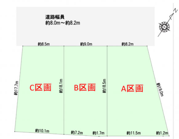 豊田市竜神町、土地の間取り画像です