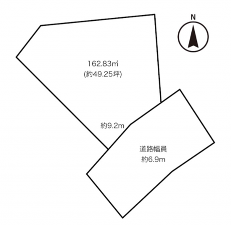 豊田市野見山町、土地の間取り画像です