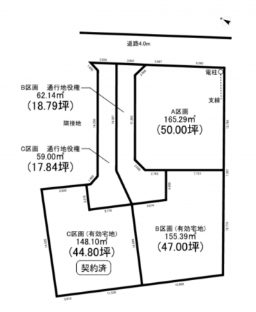 豊田市宝町、土地の間取り画像です