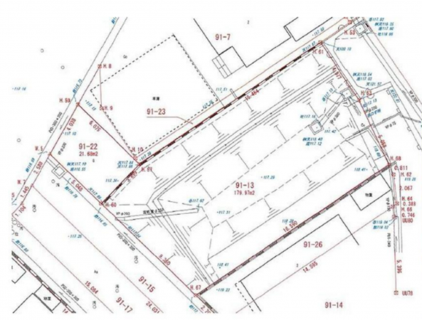 豊田市西中山町、土地の間取り画像です