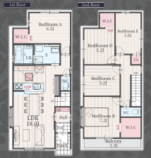 豊田市細谷町、新築一戸建ての間取り画像です