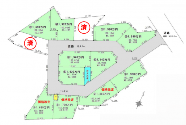 豊田市平戸橋町、土地の間取り画像です