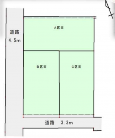 豊田市青木町、土地の間取り画像です