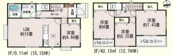 豊田市明和町、新築一戸建ての間取り画像です