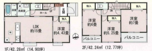 豊田市明和町、新築一戸建ての間取り画像です