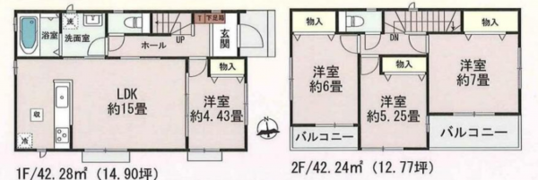 豊田市明和町、新築一戸建ての間取り画像です