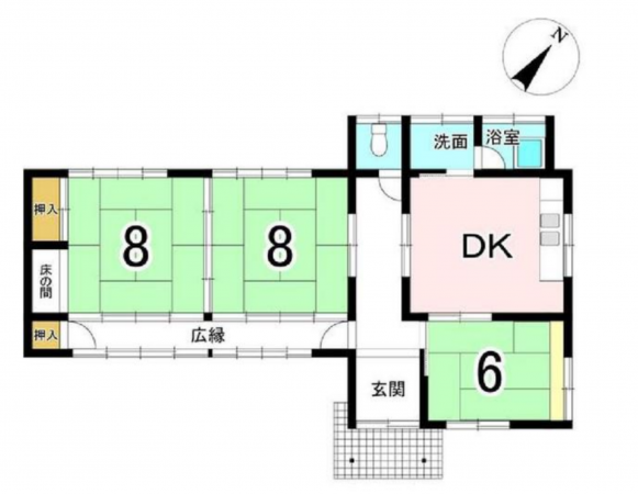 豊田市平井町、中古一戸建ての間取り画像です