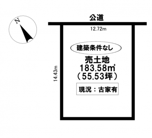 豊田市細谷町、土地の間取り画像です