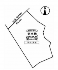 豊田市天王町、土地の間取り画像です