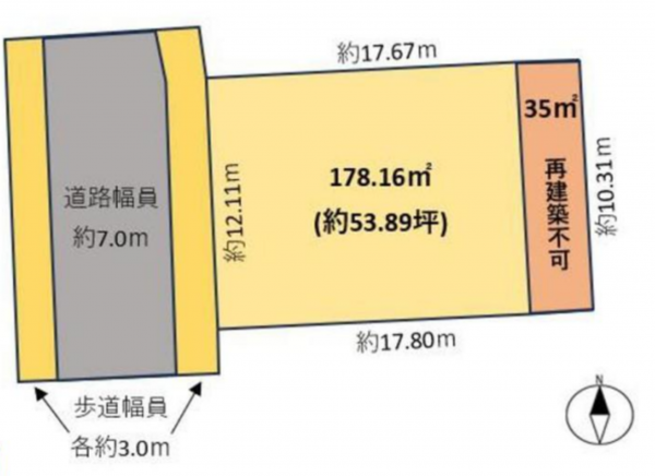 豊田市高町、土地の間取り画像です
