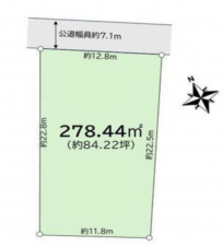 豊田市平戸橋町、土地の間取り画像です